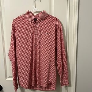 Fish Hippie Red gingham button down men’s red medium